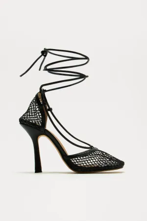 Always Remember Me Mesh Pumps - Black
