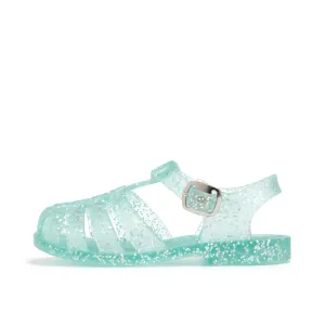 Aqua Glitter Jelly Sandals