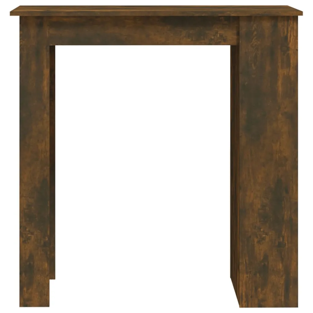 Bar Table with Storage Rack Smoked Oak 102x50x103.5cm Engineered Wood