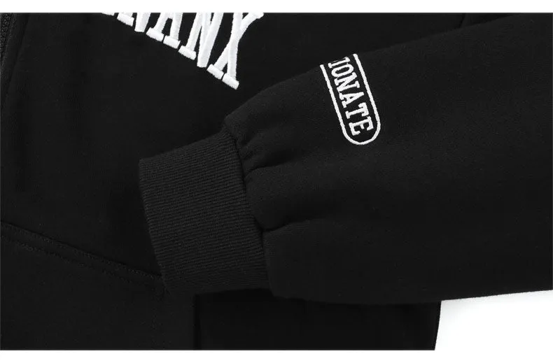 Basic Logo Print Stand Collar Jacket