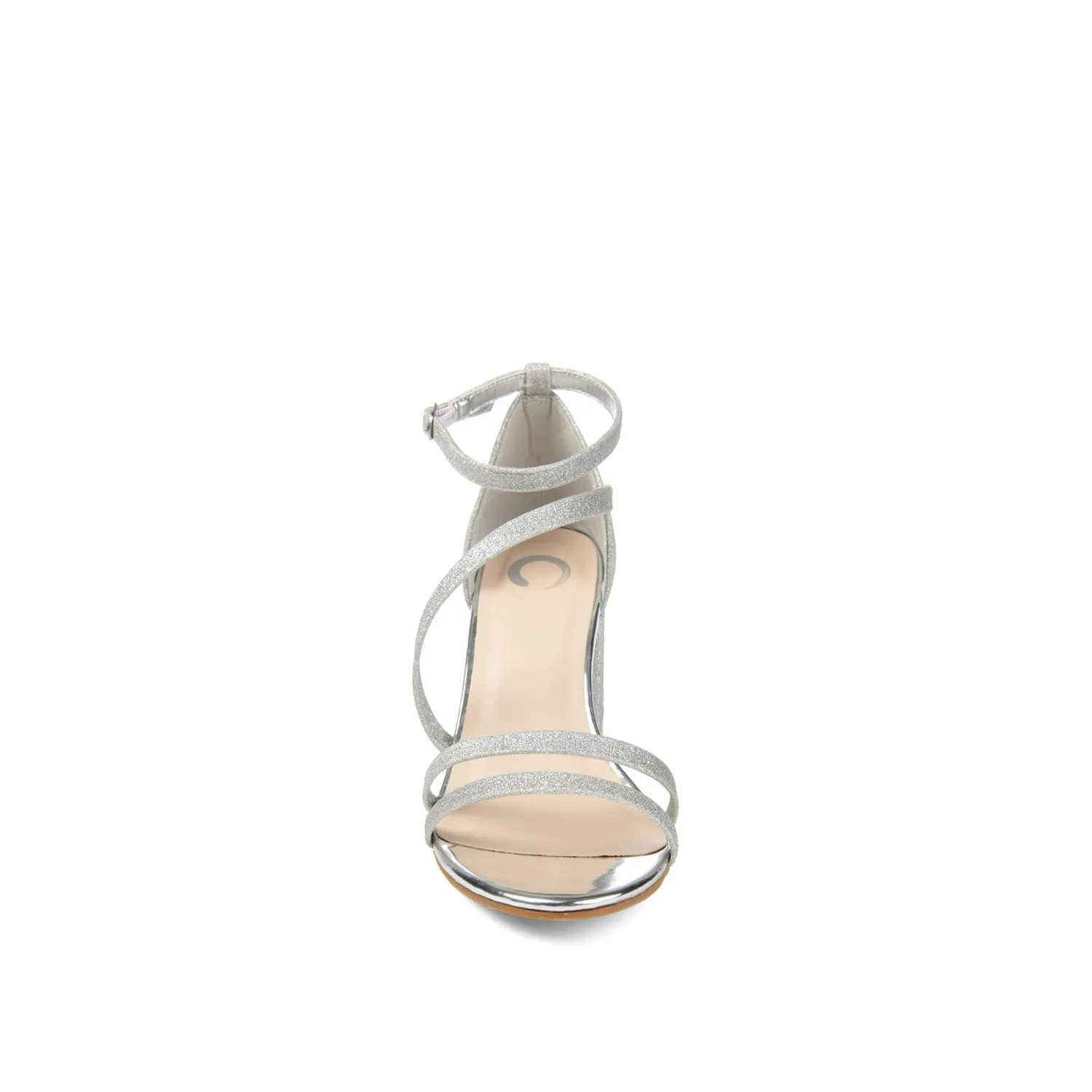 BELLA GLITTERED STRAPPY HEELS IN WIDE