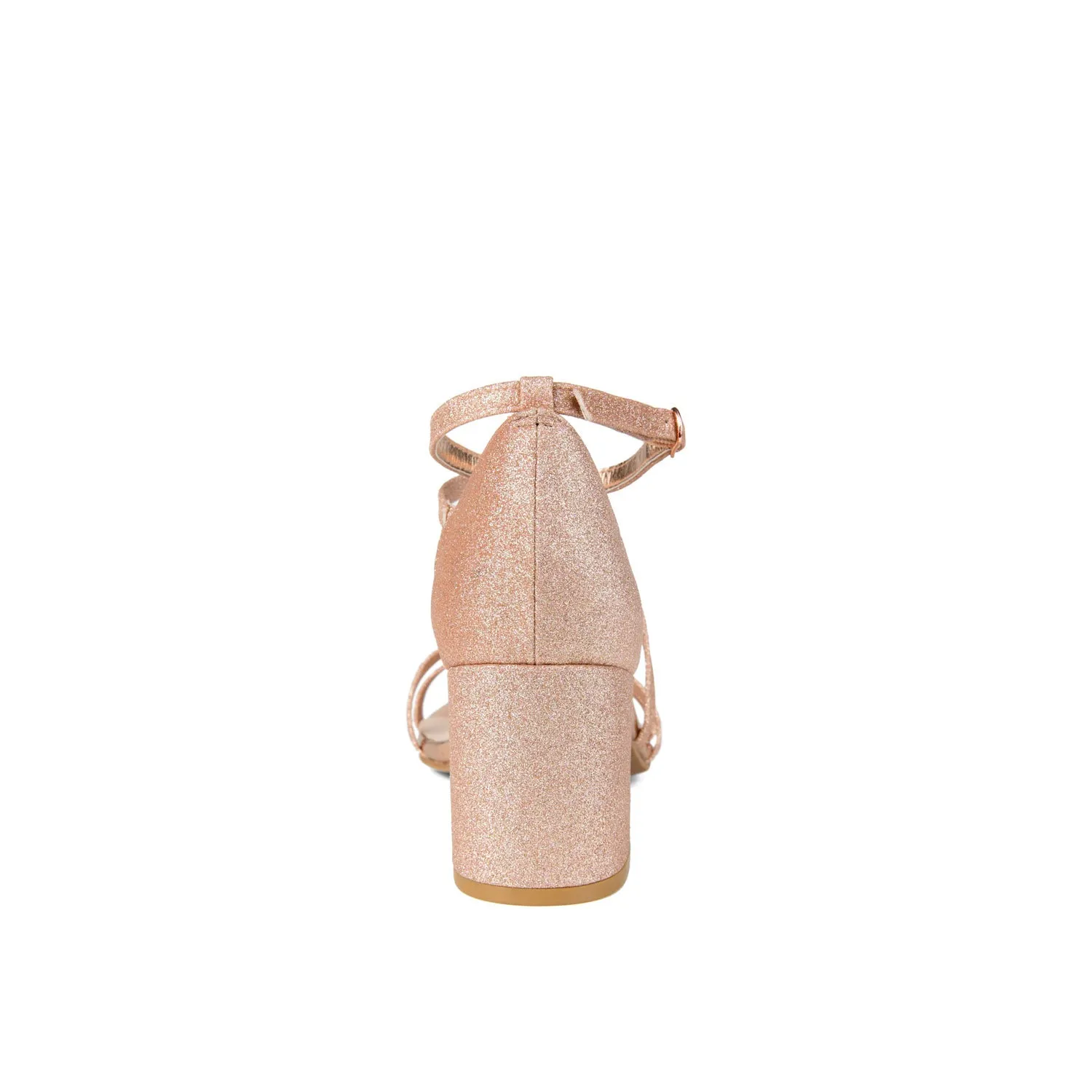 BELLA GLITTERED STRAPPY HEELS IN WIDE