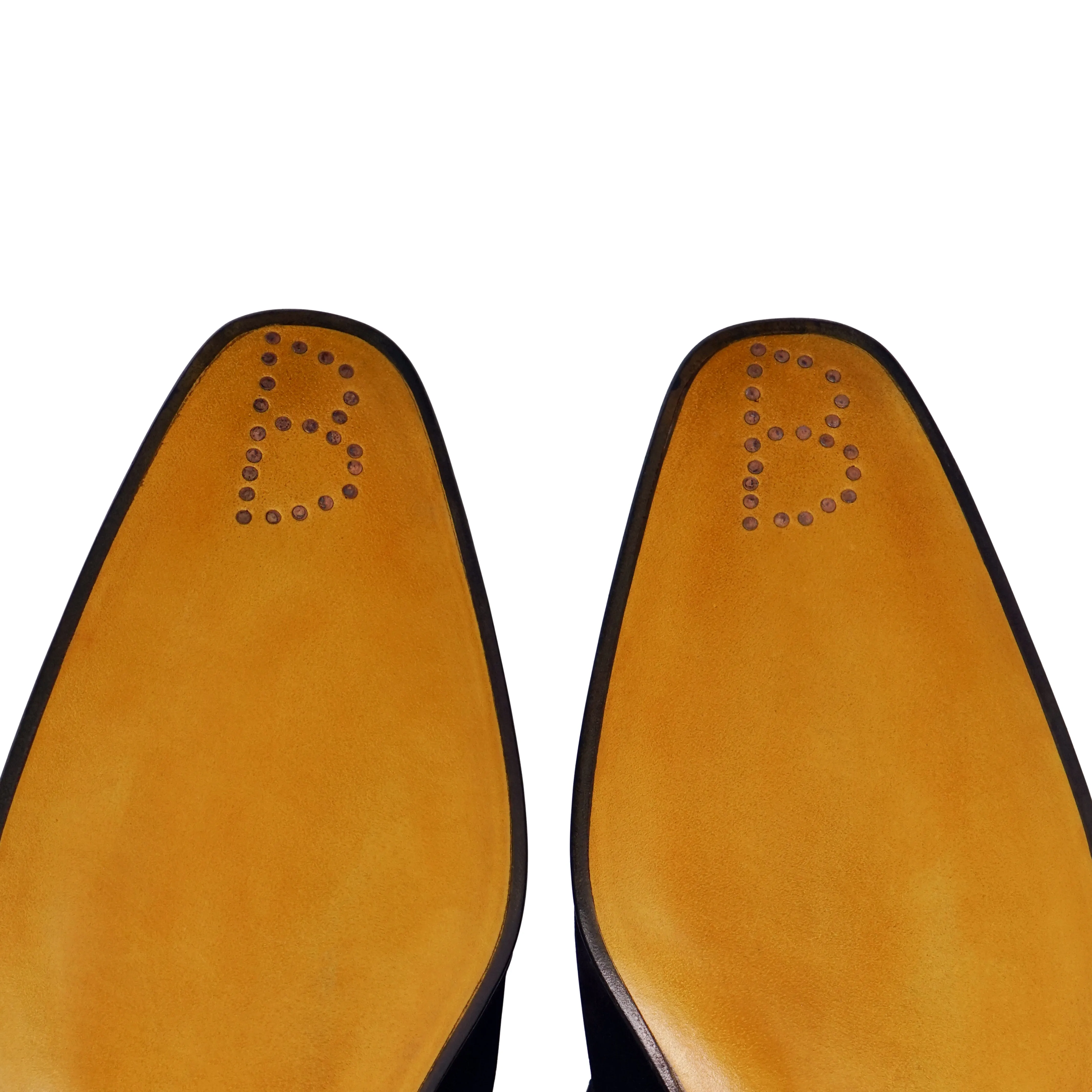 Black and Yellow Suede Loafer