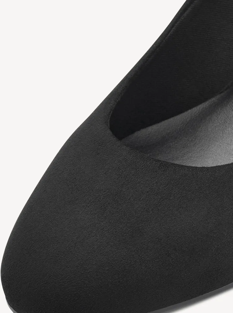 BLACK HEELD COURT SHOE