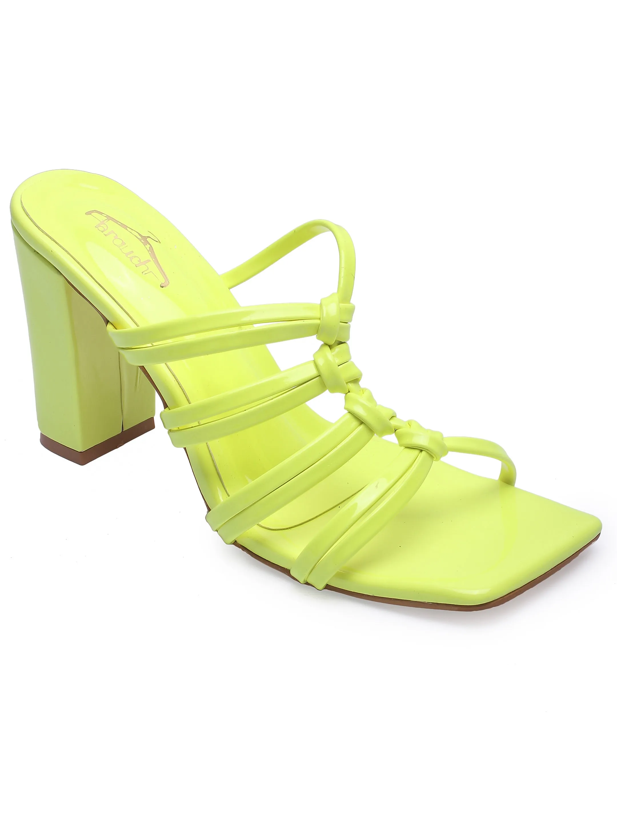 Brauch Neon Green Multistrap Knot heel