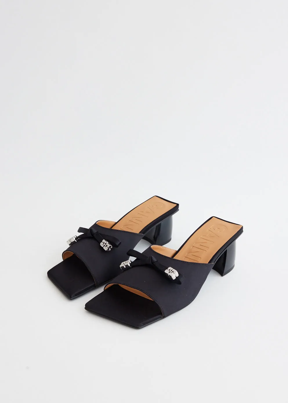 Butterfly Mid Heel Bow Mules