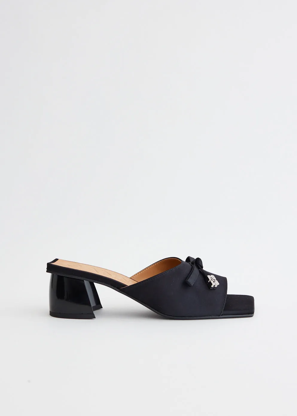 Butterfly Mid Heel Bow Mules