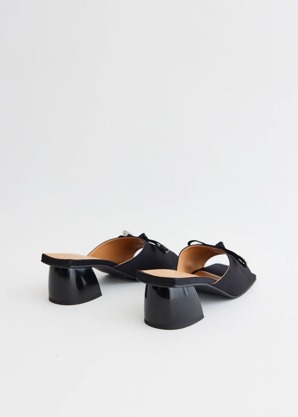 Butterfly Mid Heel Bow Mules