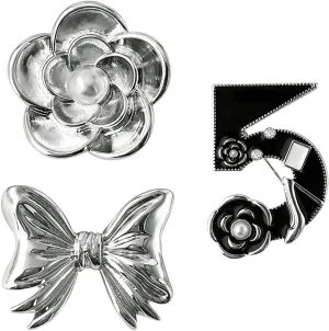 Celebrity Designer Inspired Fashion Statement Enamel Mini Lapel Costume Brooch Pin Set for Women