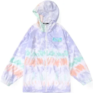 Colorful Graffiti Letters Print Hooded Jacket