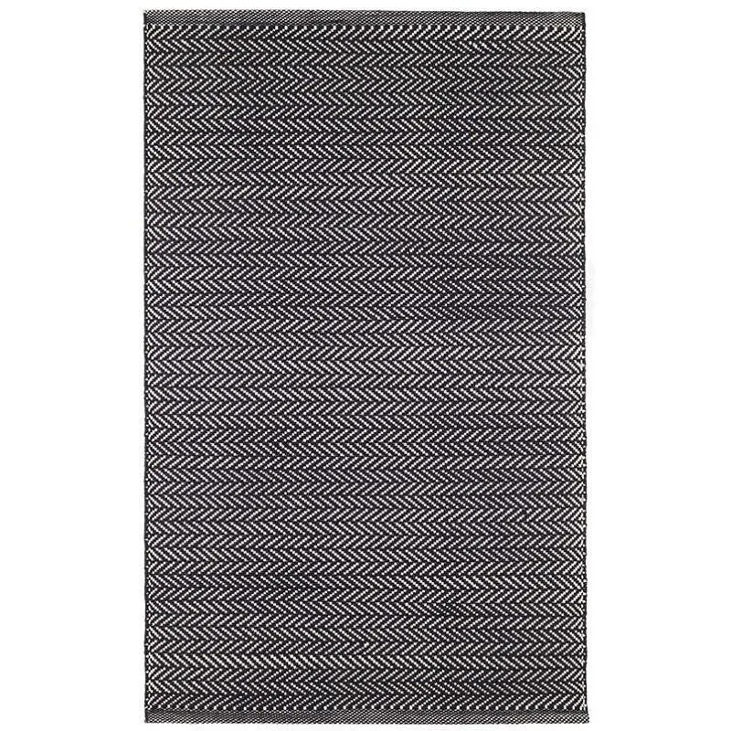 Dash & Albert Herringbone Black/Ivory Indoor/Outdoor Rug