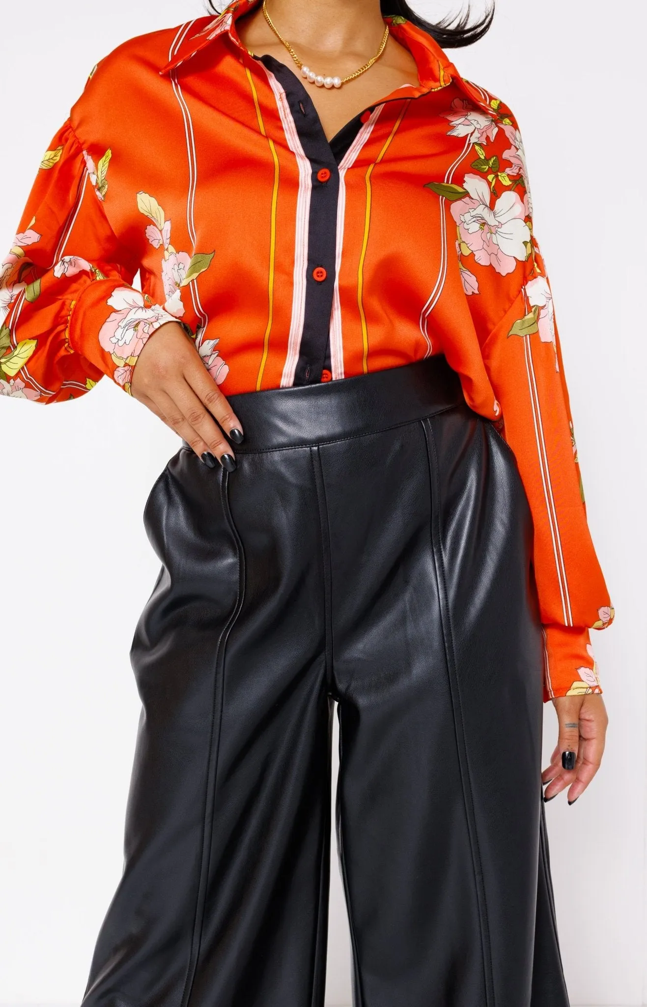 Dolce Cabo: Modern Moments Vegan Leather Pants, BLACK