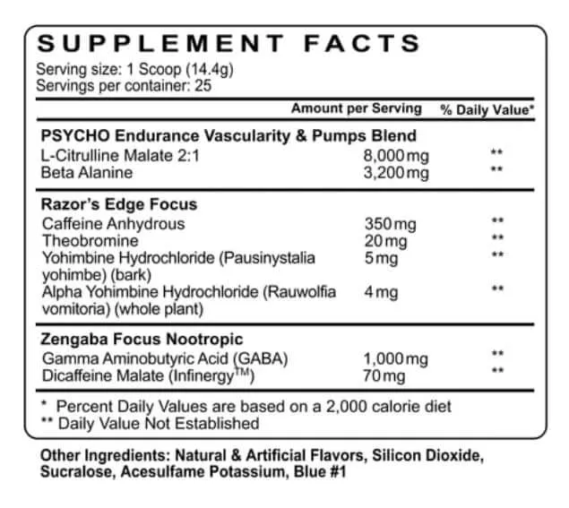 Edge of Insanity - High Stim Pre Workout