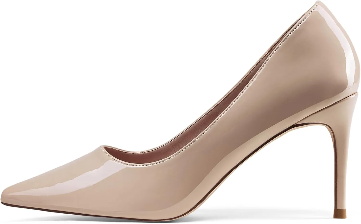 Elisabet Tang 3 in Classic Pointy Pull on Heeled Wedding Pumps - Comfortable Stiletto Closed Toe Dress Heels for Prom Work