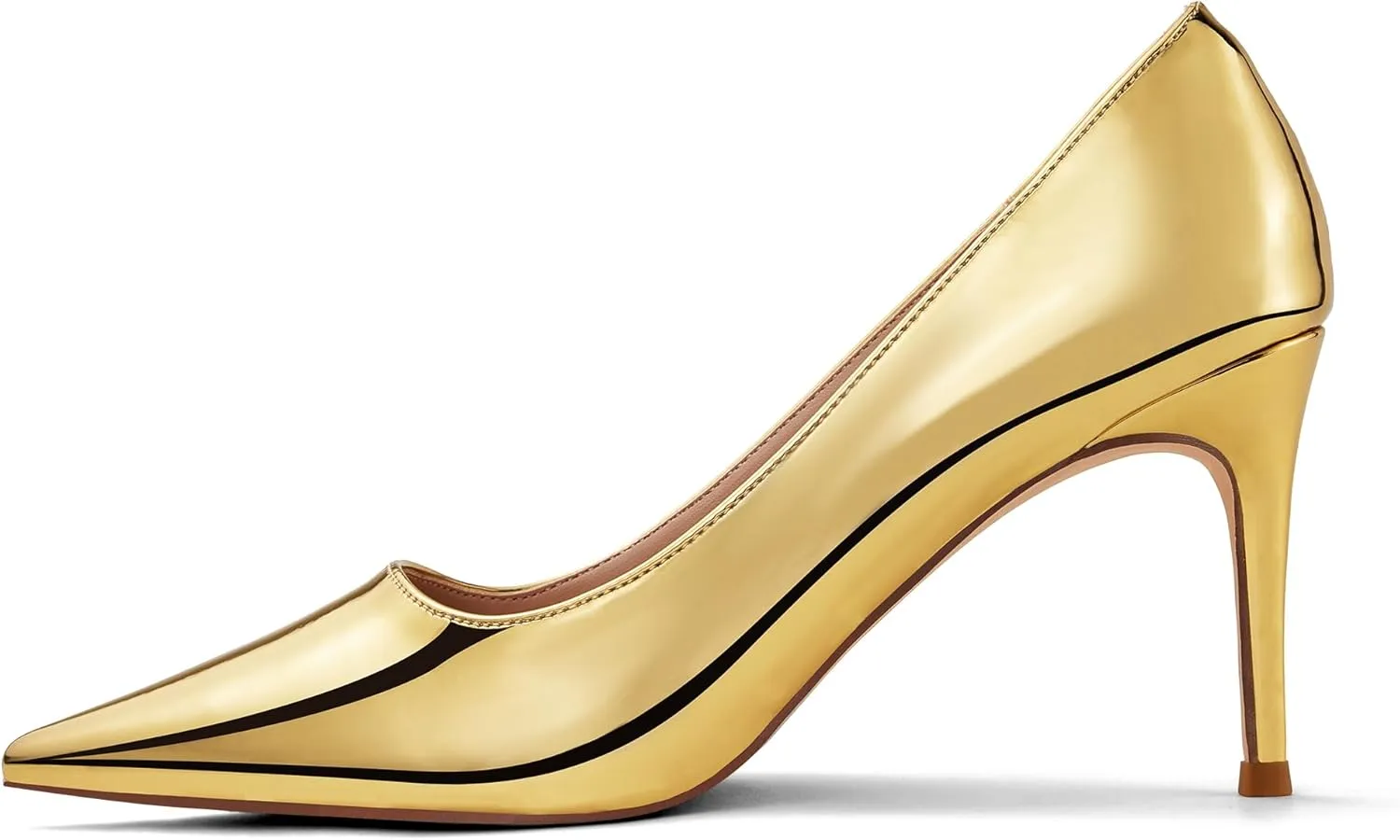 Elisabet Tang 3 in Classic Pointy Pull on Heeled Wedding Pumps - Comfortable Stiletto Closed Toe Dress Heels for Prom Work