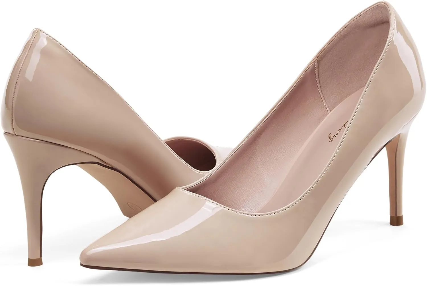 Elisabet Tang 3 in Classic Pointy Pull on Heeled Wedding Pumps - Comfortable Stiletto Closed Toe Dress Heels for Prom Work