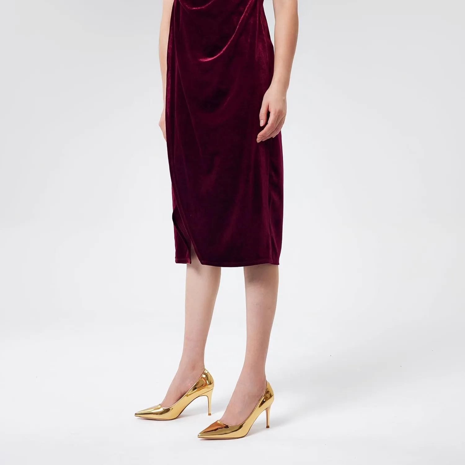 Elisabet Tang 3 in Classic Pointy Pull on Heeled Wedding Pumps - Comfortable Stiletto Closed Toe Dress Heels for Prom Work