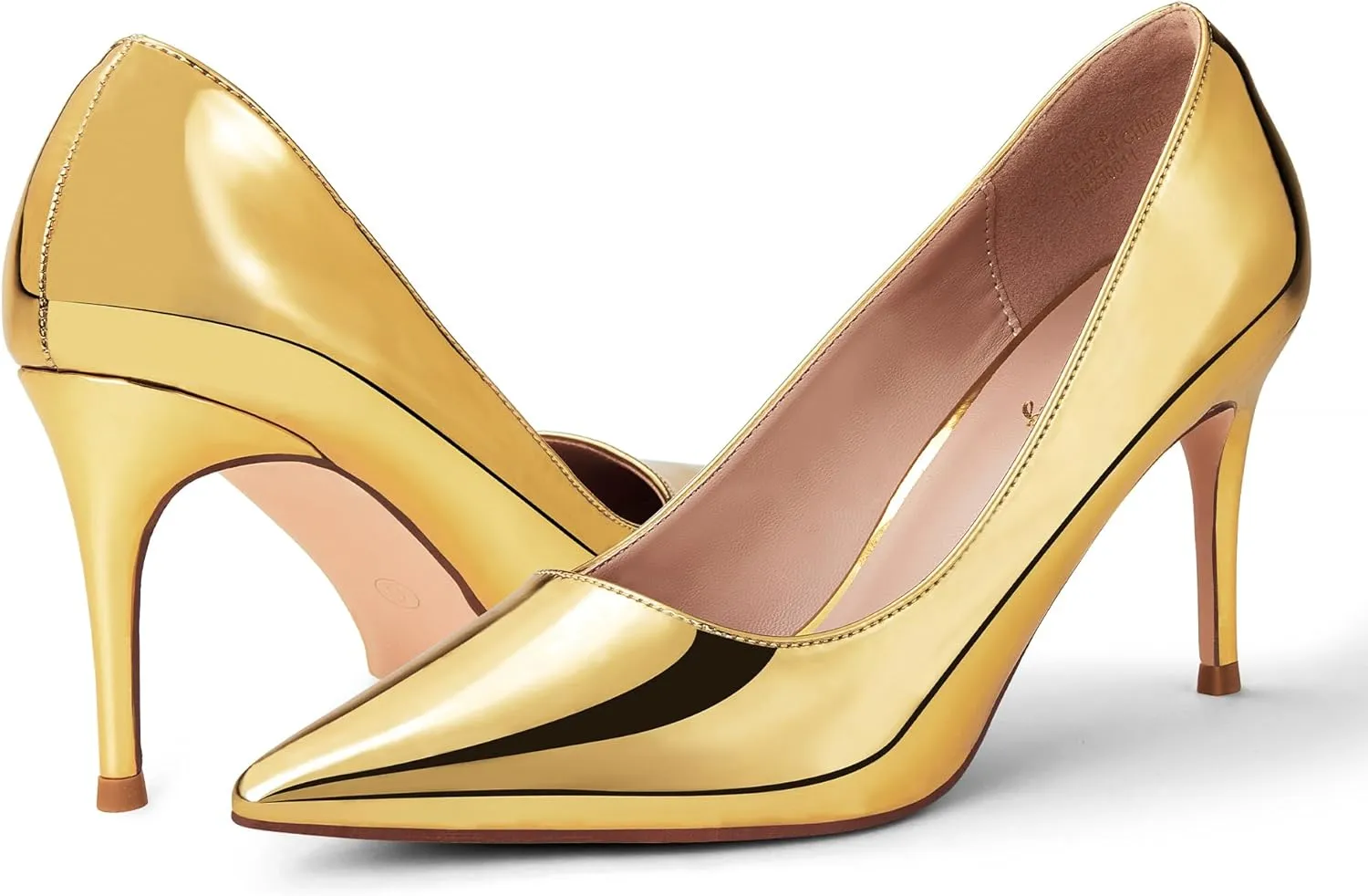 Elisabet Tang 3 in Classic Pointy Pull on Heeled Wedding Pumps - Comfortable Stiletto Closed Toe Dress Heels for Prom Work