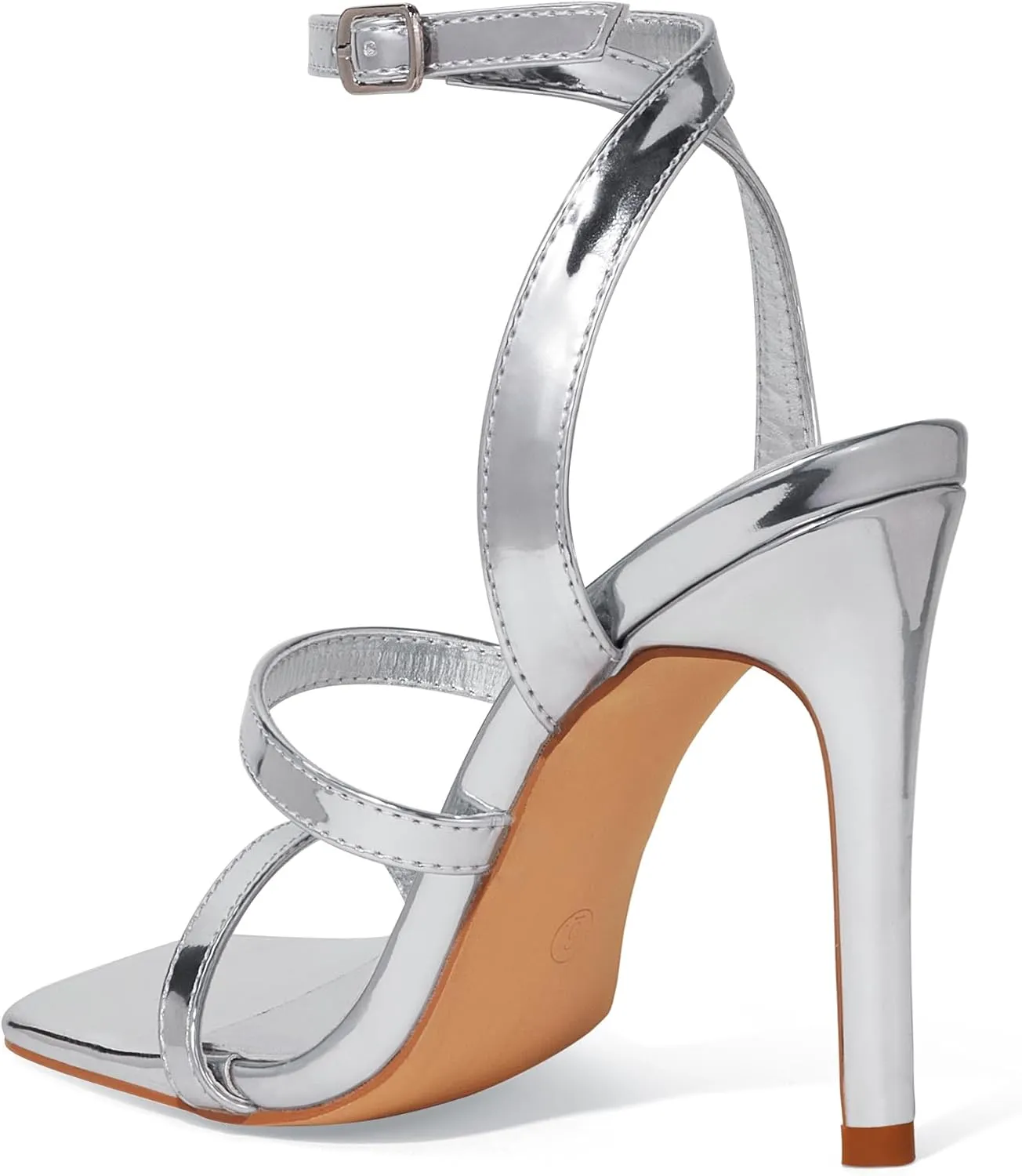 Elisabet Tang Elegant Black High Heeled Sandals for Women Adjustable Straps, Square Toe, Stiletto Pumps for Party, Evening, and Formal Occasions