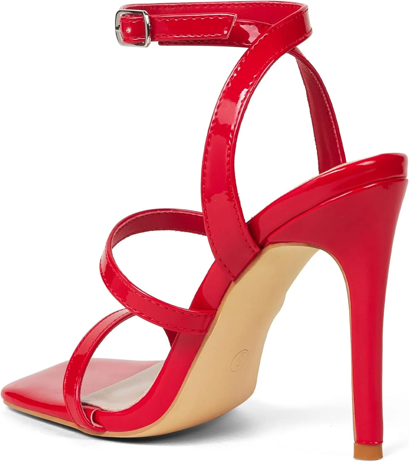 Elisabet Tang Elegant Black High Heeled Sandals for Women  Adjustable Straps, Square Toe, Stiletto Pumps for Party, Evening, and Formal Occasions