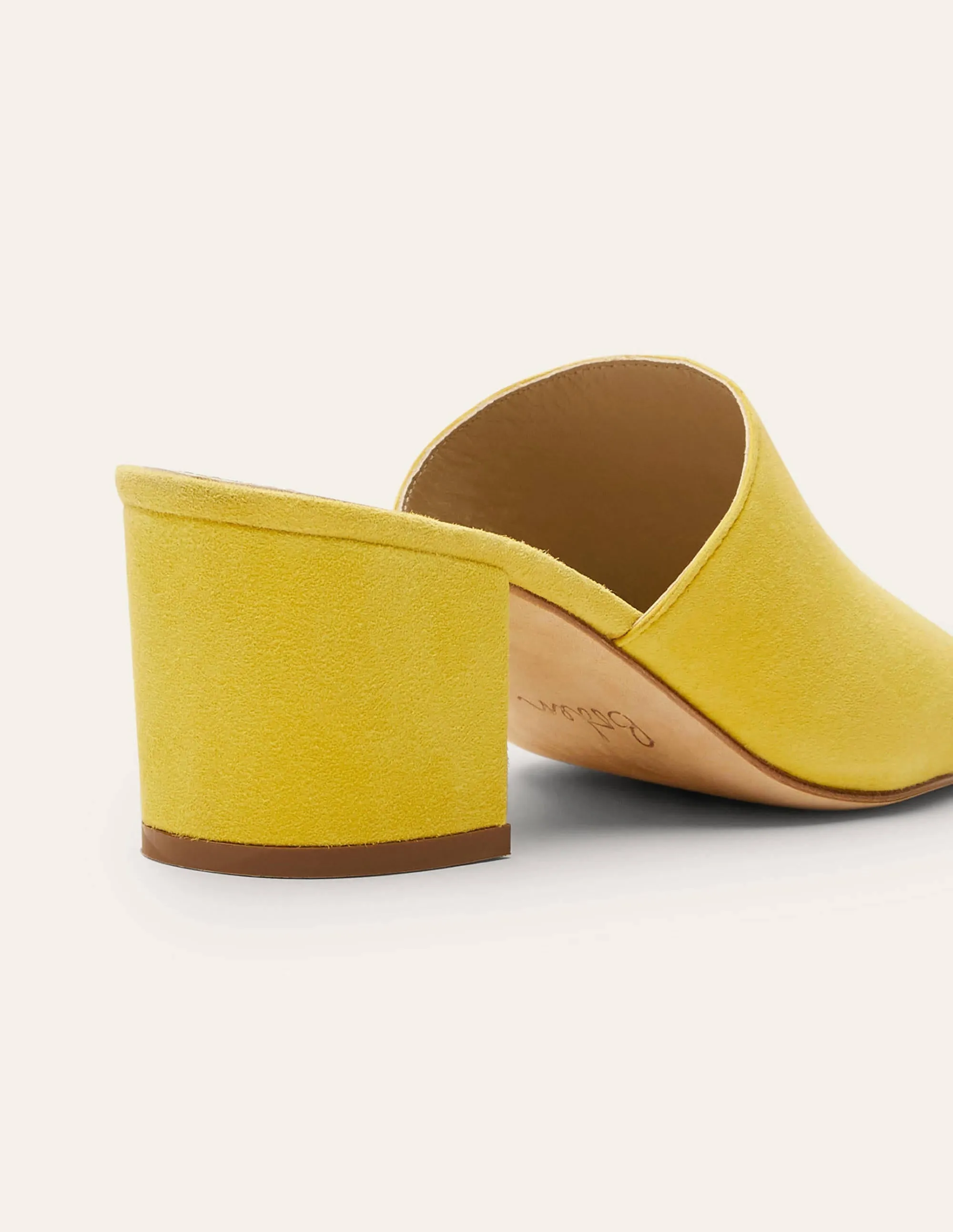 Elsie Heeled Mules-Daffodil