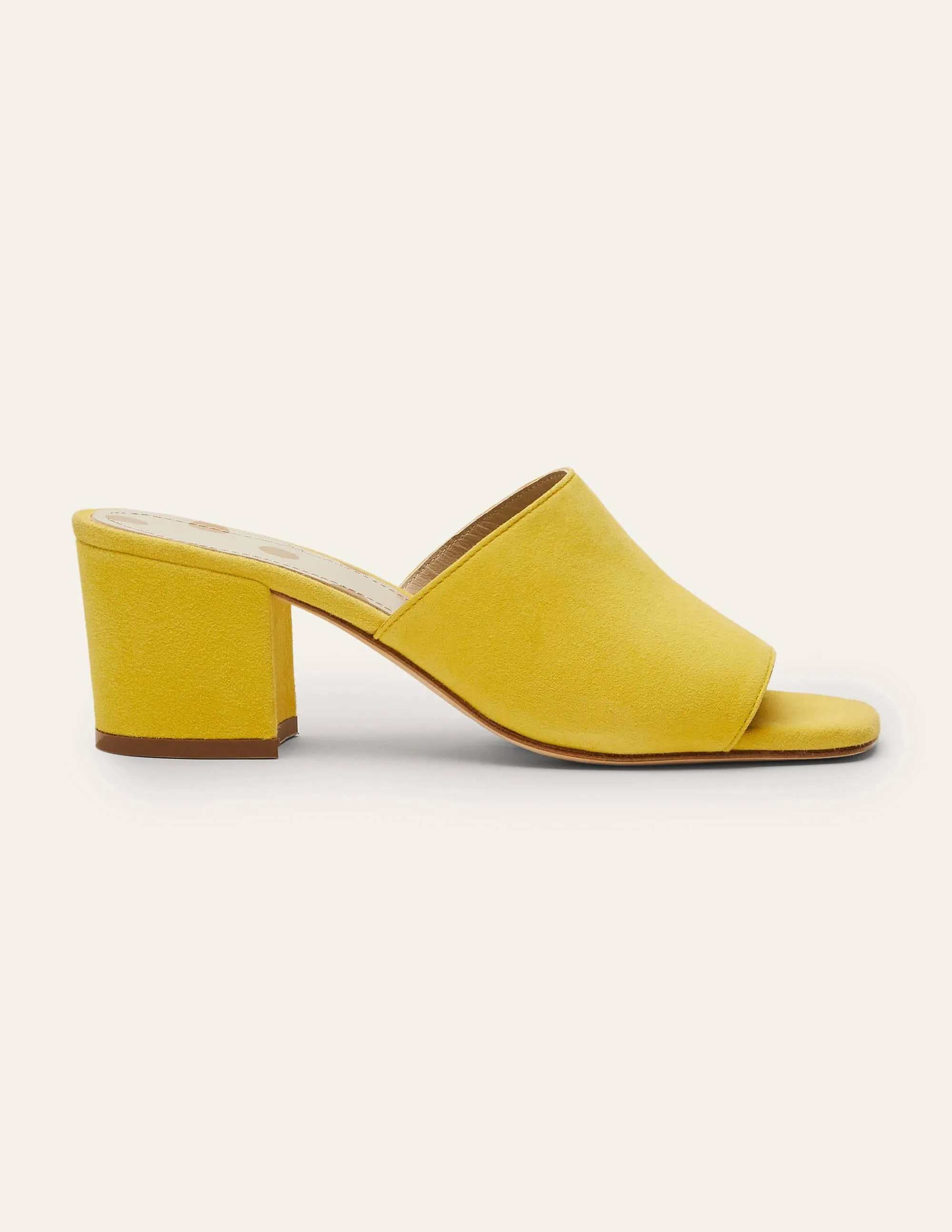 Elsie Heeled Mules-Daffodil