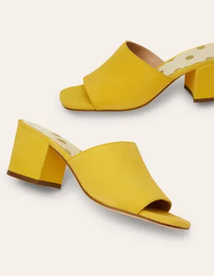 Elsie Heeled Mules-Daffodil