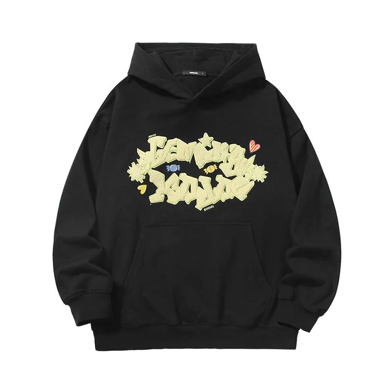 【GENANX2024NEW】Far infrared self-heating constant temperature towel embroidered hot painted hooded kangaroo hoodie