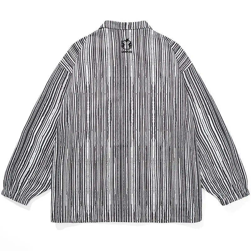 High Street Vertical Striped Lapel Jacket