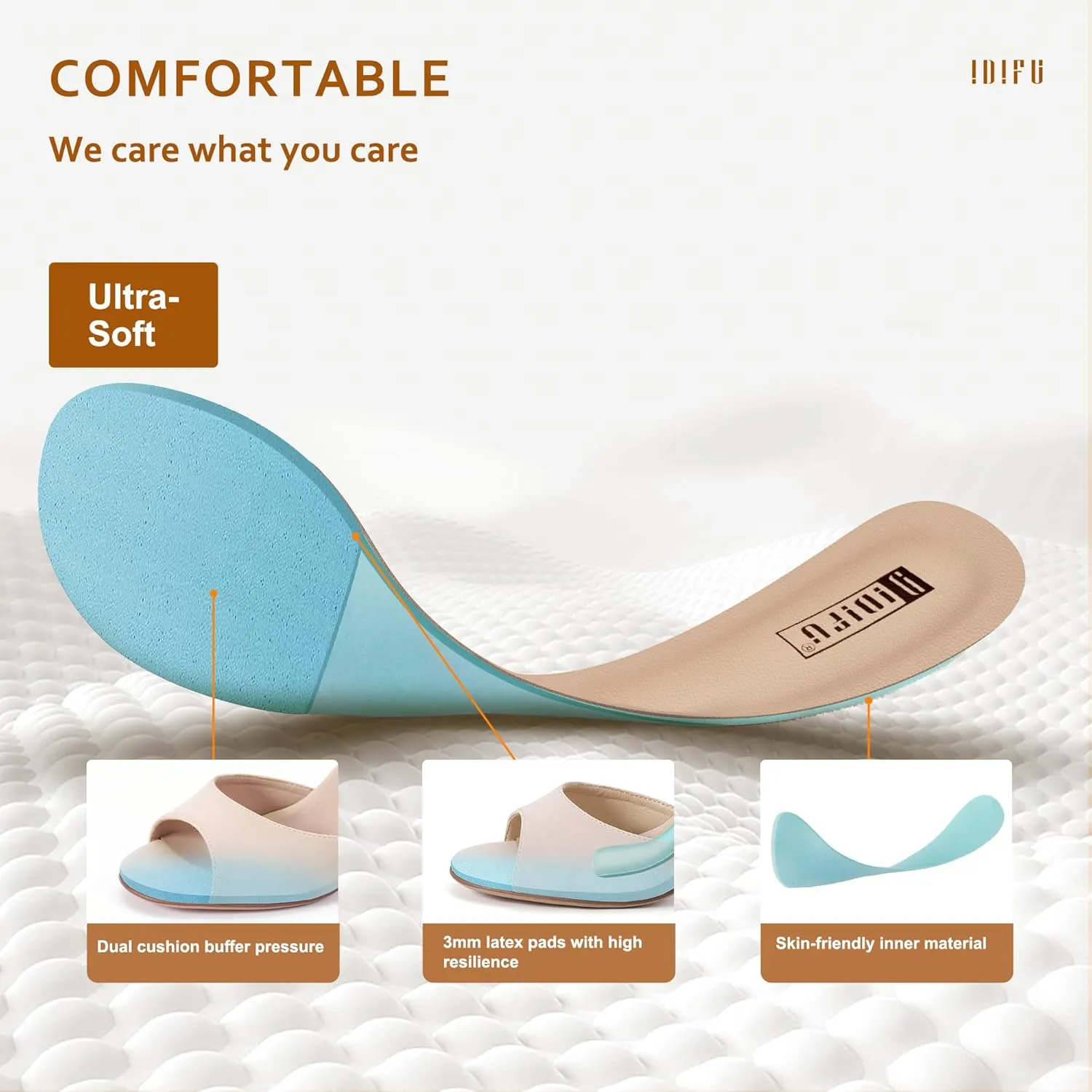 IDIFU Women's Candie-MI Peep Toe Low Block Heels Sandals Ankle Strap Comfy Chunky Wedding Dress Shoes