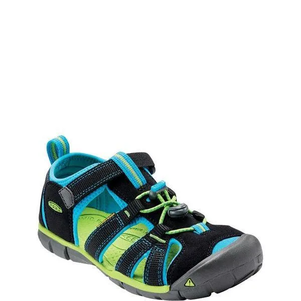 Keen Seacamp II CNX Black/ Brilliant Blue Little/Big Kids Sandals (Water Friendly)