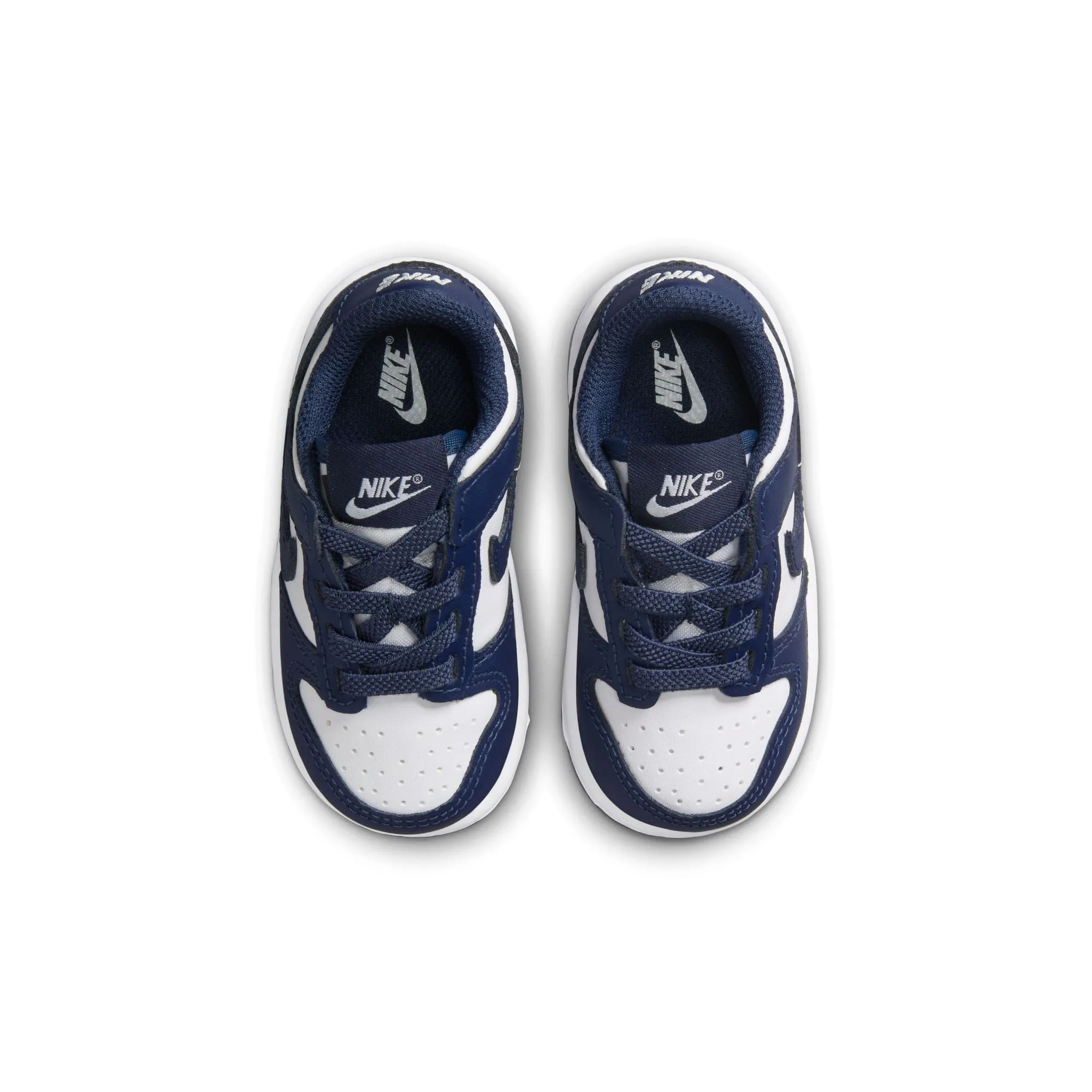KIDS NIKE DUNK LOW TDE (WHITE/MIDNIGHT NAVY)