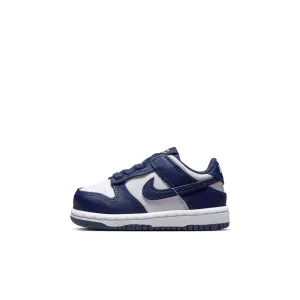 KIDS NIKE DUNK LOW TDE (WHITE/MIDNIGHT NAVY)