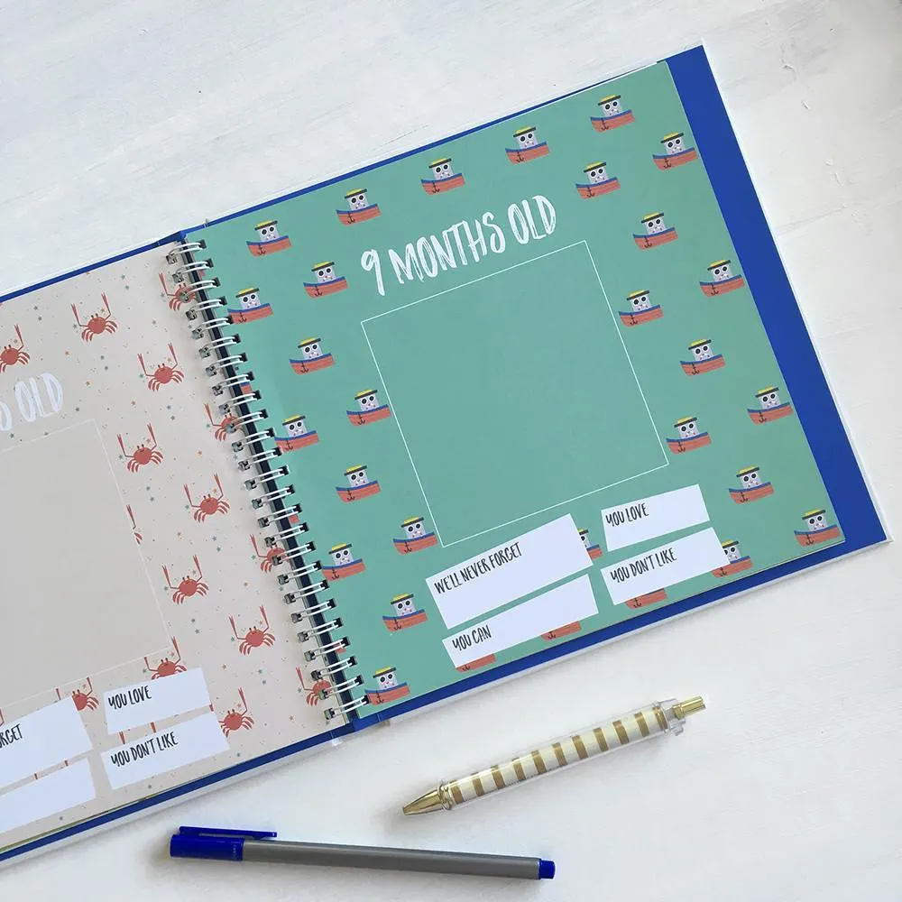 Little Captain Memory Baby Book by Lucy Darling