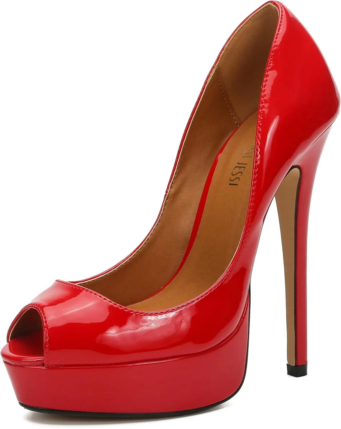 MAIERNISI JESSI Unisex Men's Women's Flatform High Heels Peep Toe Stiletto Pumps