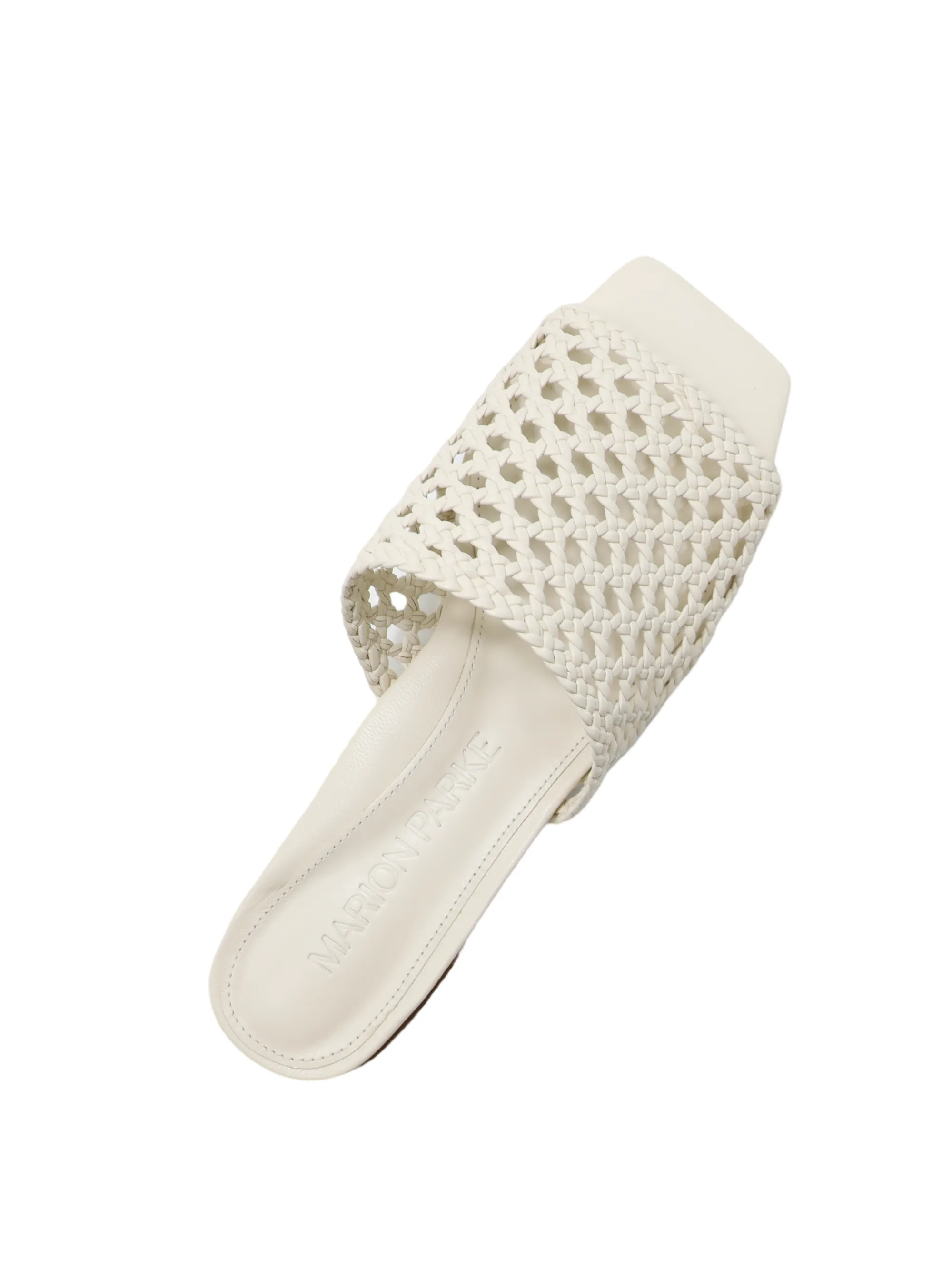 Marion Parke Sabrina Flat Sandal in Ivory