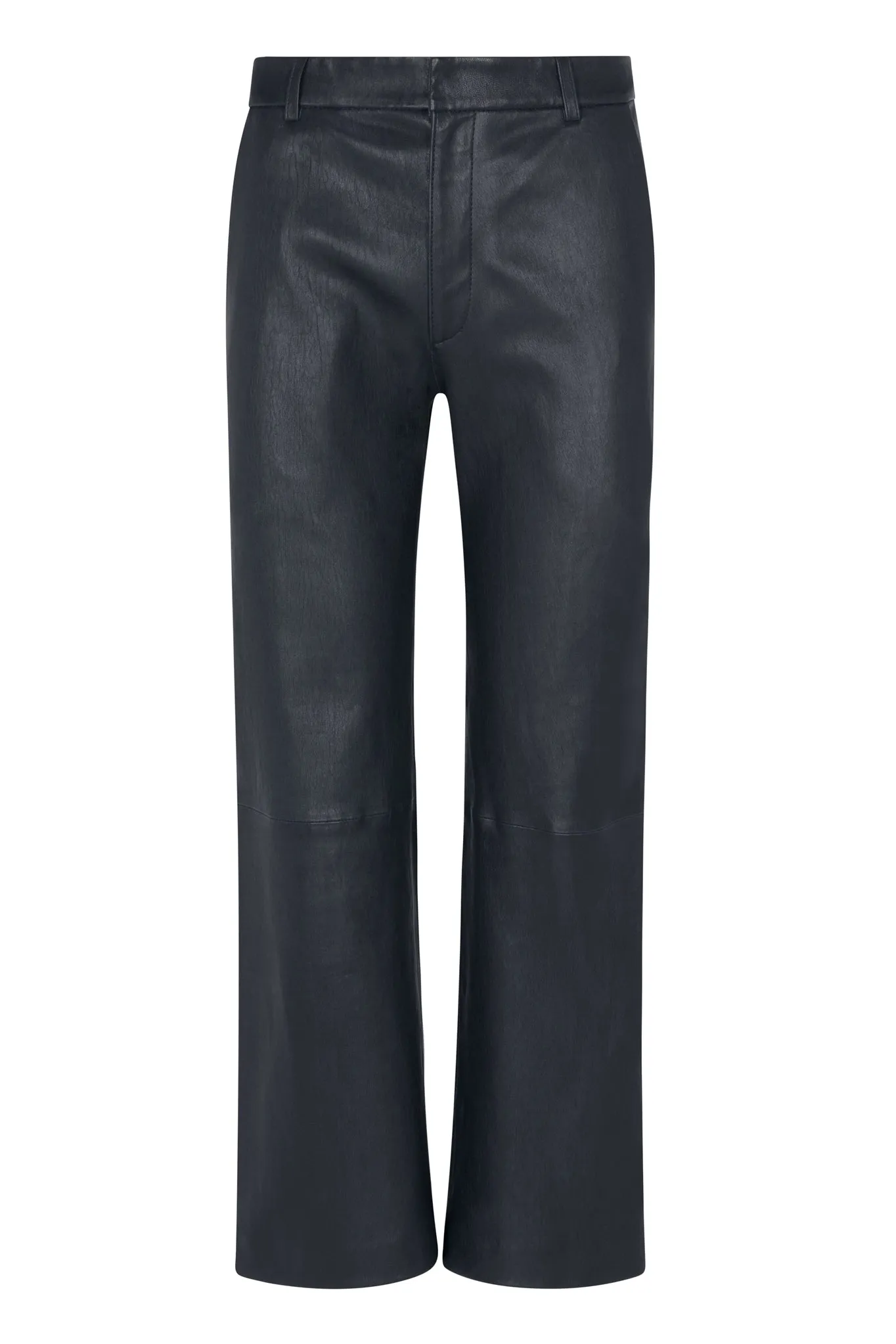 Midnight Leather Cropped Trousers