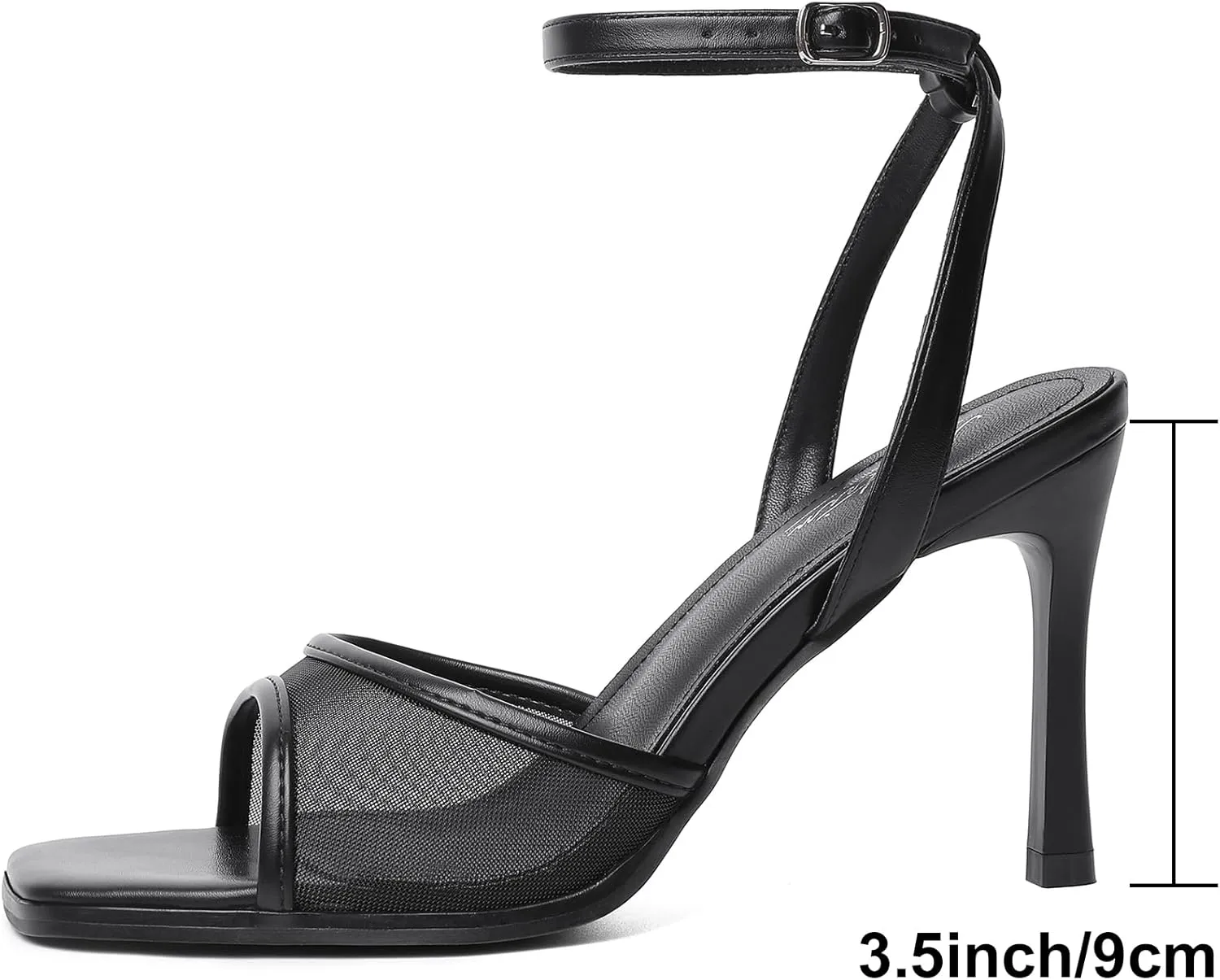 Mostrin Heels for Women Square Open Toe Heeled Sandals Ankle Strap Sexy Peep Toe High Heels for Party, Prom, Wedding Dressy Pumps Shoes
