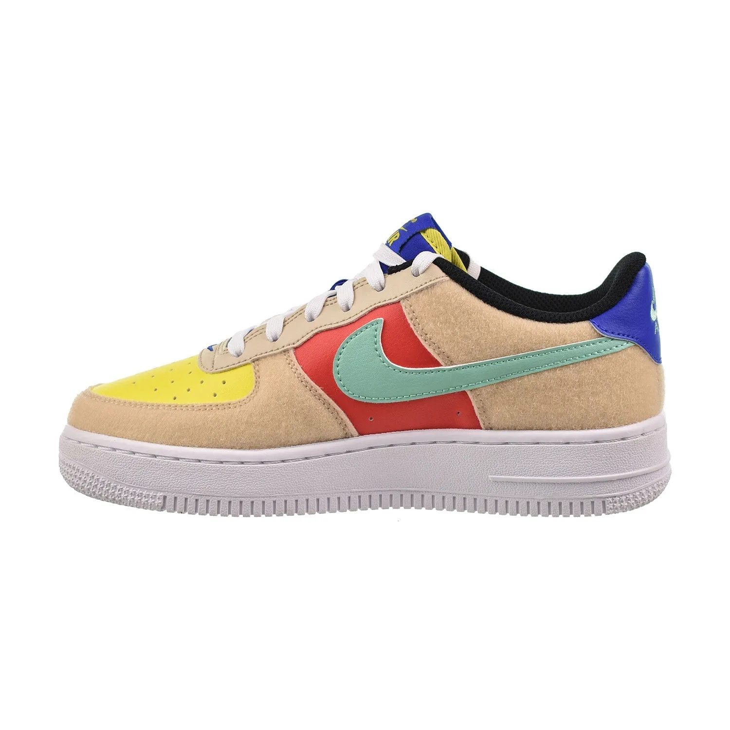 Nike Air Force 1 LV8 (GS) Big Kids' Shoes Sanddrift-Track Red