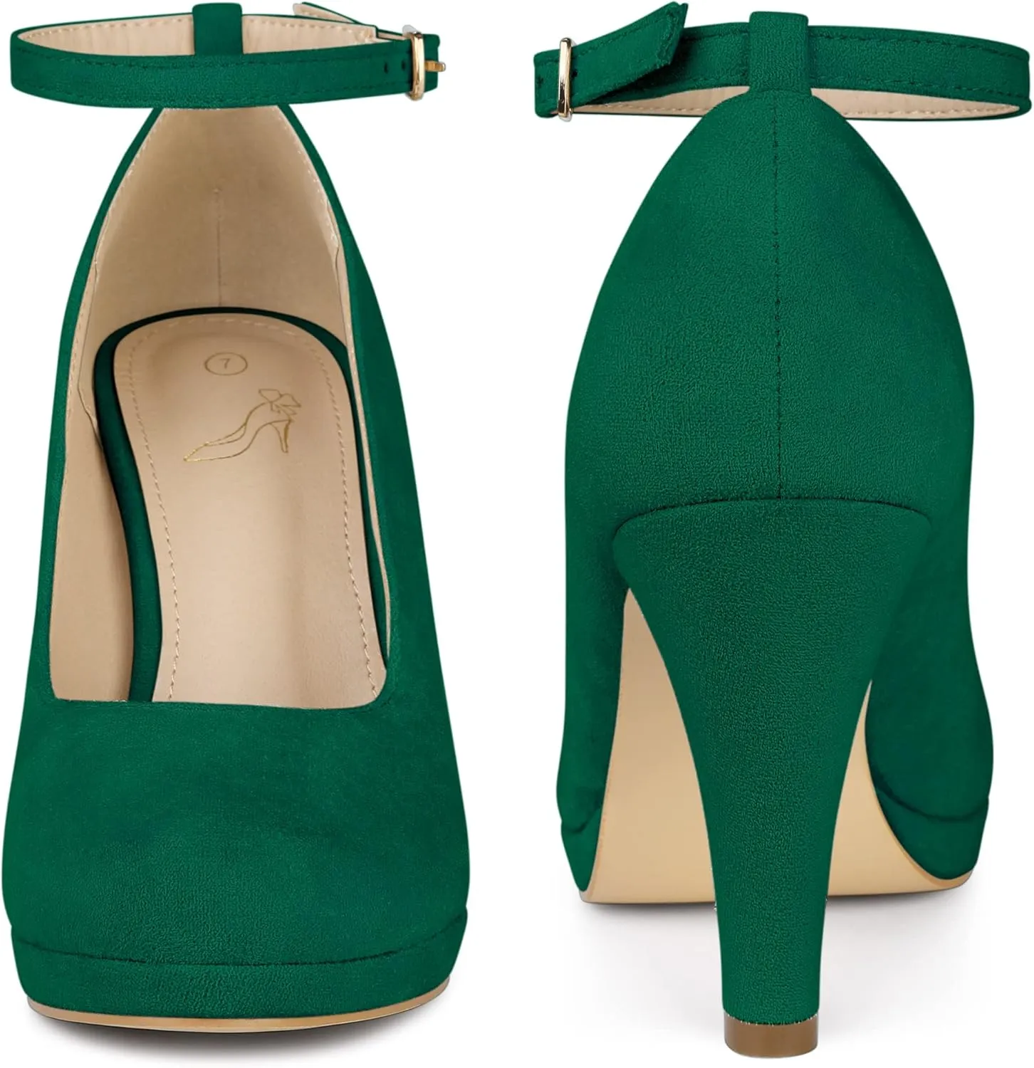 Perphy Mary Jane Pump Round Toe Stiletto Heels Pumps for Women