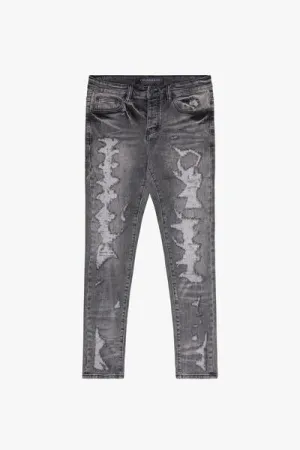 "TEARAWAY" GREY SKINNY JEAN GREY