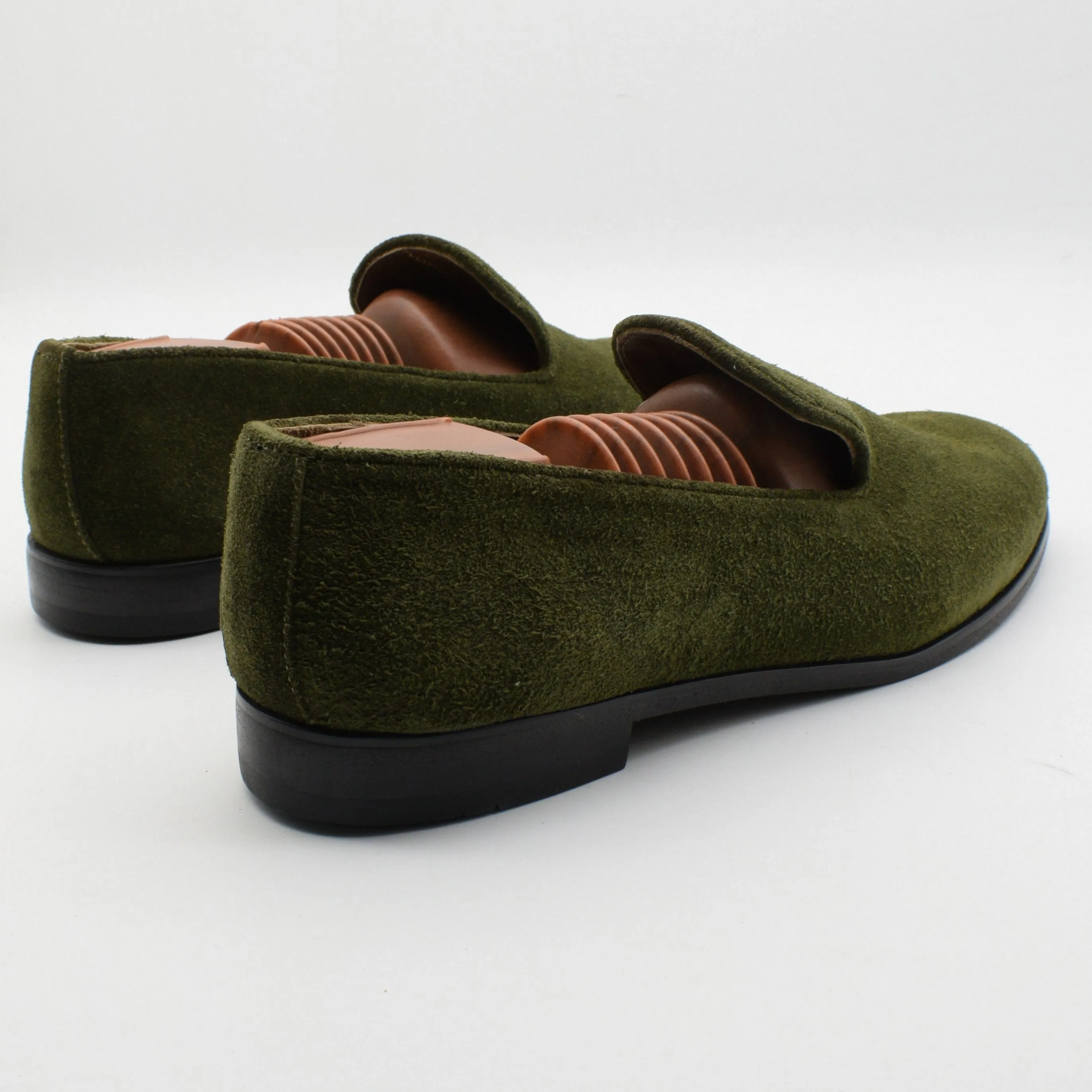 SUEDE VELVET LOAFERS - BLACK SOLE