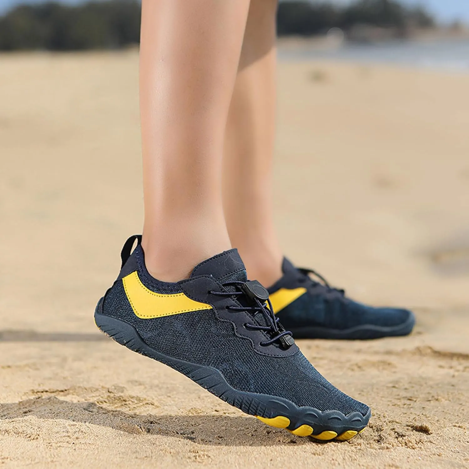Thatrich Womens Hike Barefoot Shoes Breathable Athletic Running Men Wide Toe Box Non Slip Water Proof Work Shoe Vacation Beach Grounded Footwear Slip-On Lightweight Comfy Hiking Sneakers for Unisex