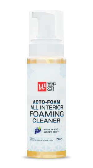 Wavex Foaming Car Interior Cleaner 150 ml | All in One Car Seat Cleaner | Cleans Car Dashboard, Seats, Upholstery and interior surfaces