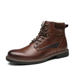 West Louis Outdoor Stylish Leather Boots With Fur
