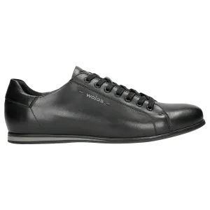 Wojas Black Leather Sneakers - Classic Style | 8071-51