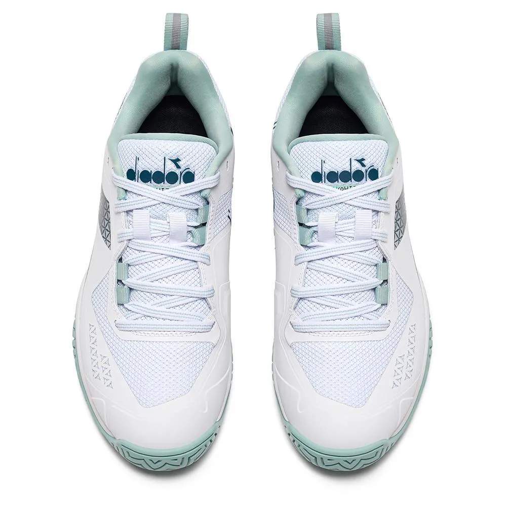 Women's Blushield Torneo 2 AG Tennis Shoes White and Legion Blue