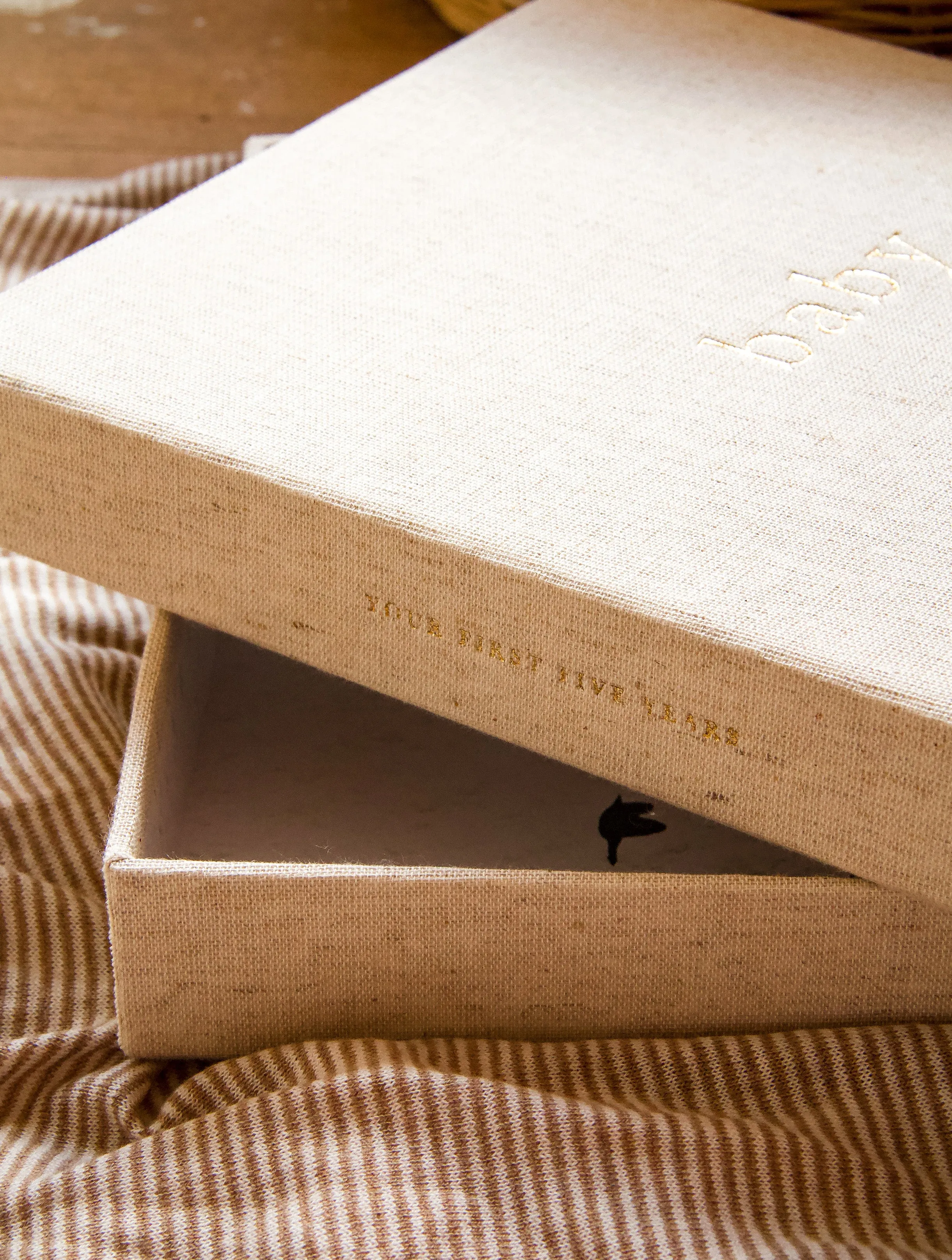 Write To Me - Baby Journal First Five Years - Oatmeal (Boxed)