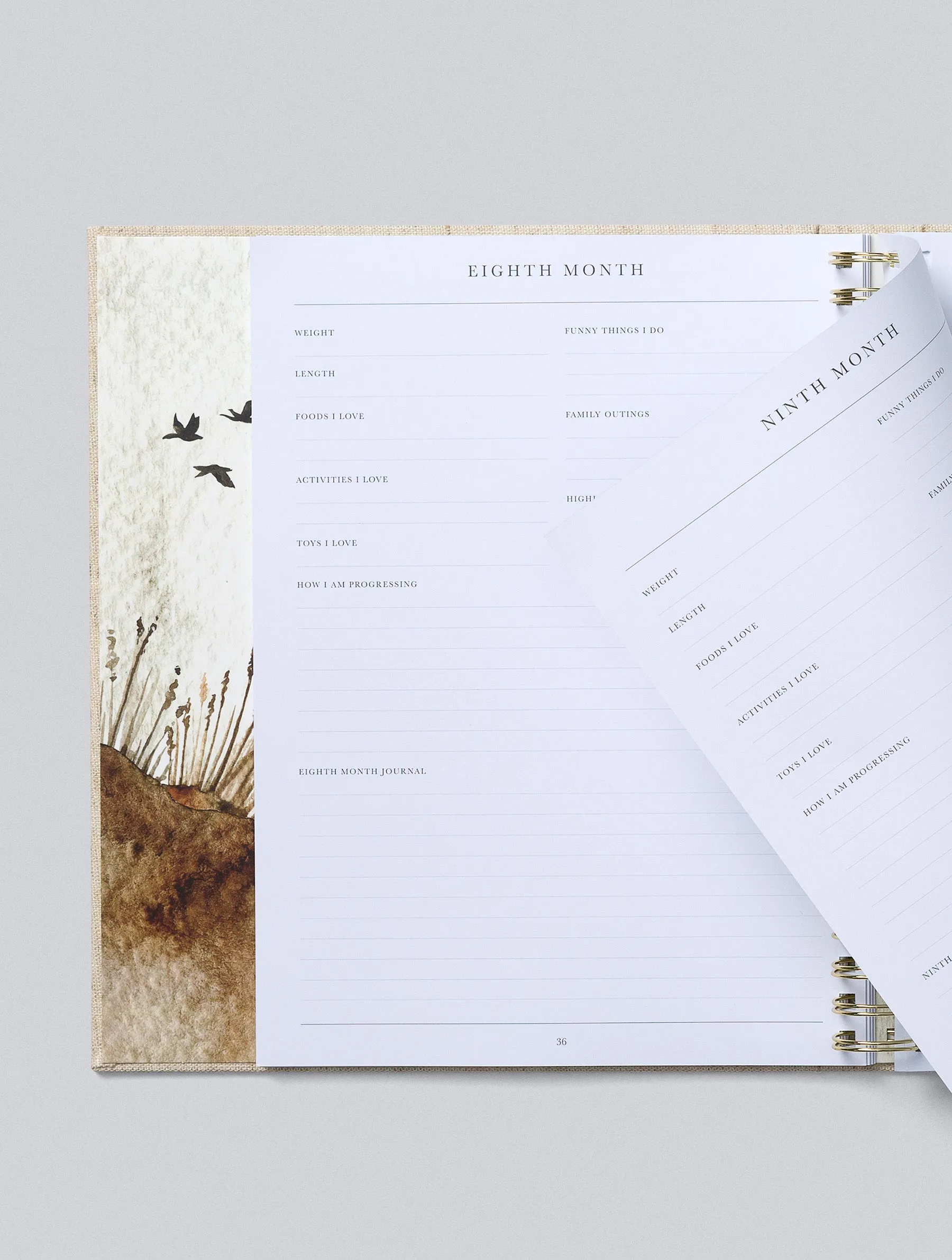 Write To Me - Baby Journal First Five Years - Oatmeal (Boxed)